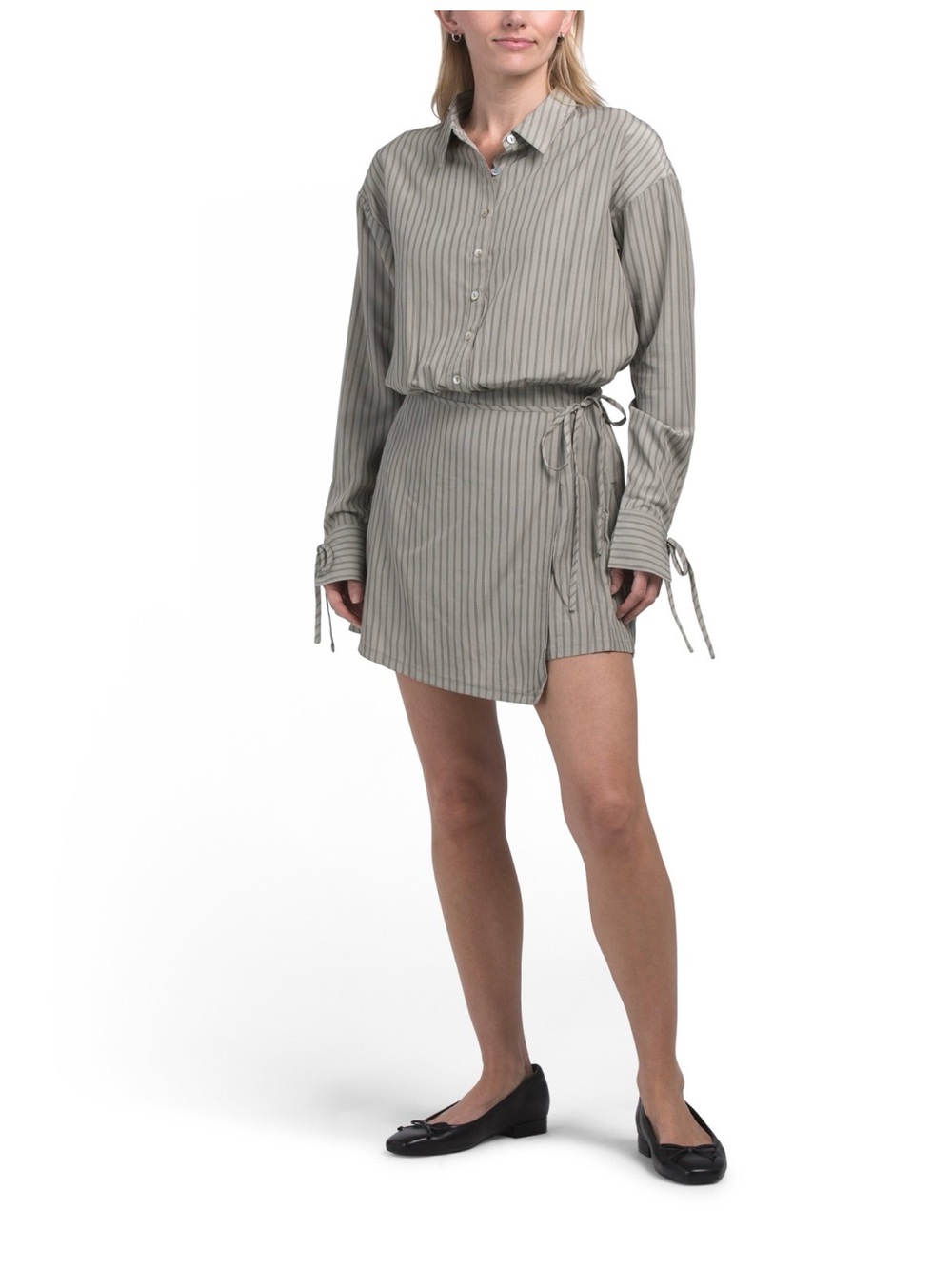 IDEM DITTO
button front stripe romper with cuff bow tie